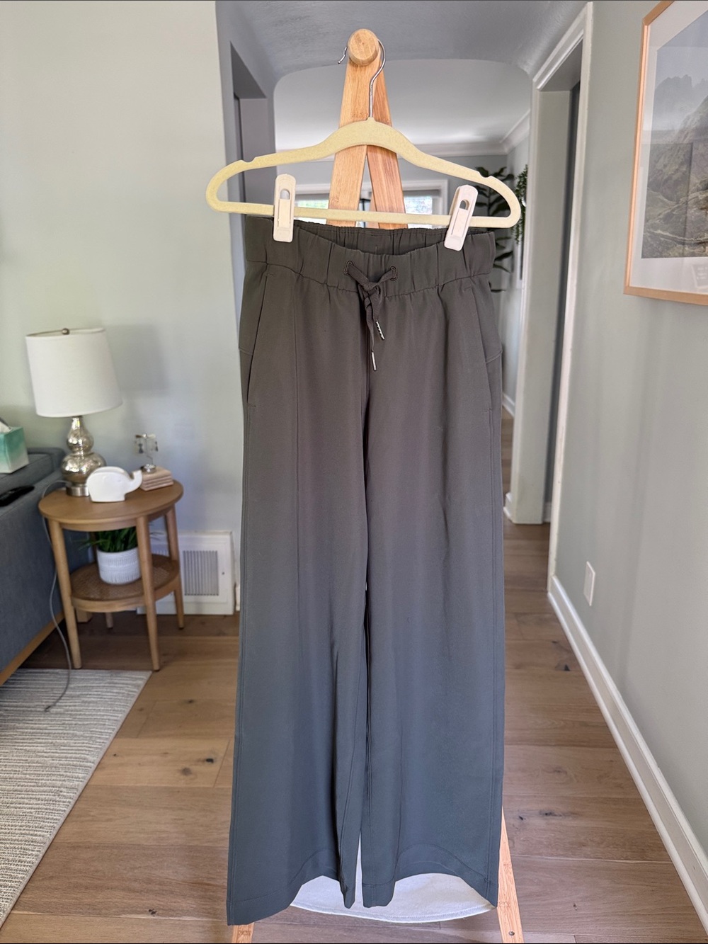 lululemon athletica Olive Green Wide-Leg Track Pants